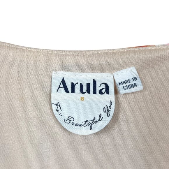 Arula Maxi Dress Size B US 2X Pink Floral Ruffle Tiered Boho V Neck Flowy - Picture 3 of 10